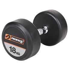 프로이스 프로페셔널 클럽 고무덤벨, 18kg, 1개