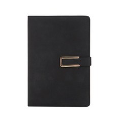 高級麂皮磁吸手帳筆記本, 黑色