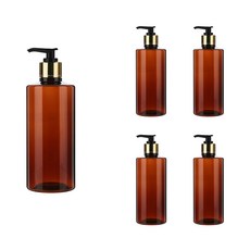 주방 디스펜서 공병 AC200 갈색투명 검정골드캡, 200ml, 5개