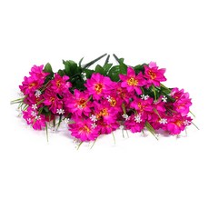 JOART 人造大麗花12朵花束, 螢光紫色