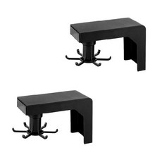 Young Green 360度旋轉壁掛式烹飪工具掛勾, 黑色的, 2個