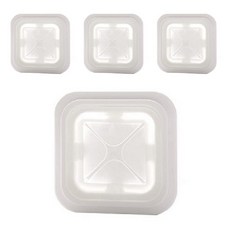 壁掛式方形毛巾架, 白色的, 4個