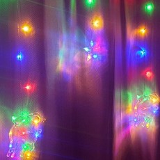 데코코마니 레인보우 LED 커튼라이트 줄조명 12구, 루돌프