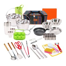 BUCK703 多功能露營炊具 49件組, 混色, 1組