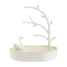 天鵝湖多功能飾品收納盒, 1個, 黃色