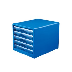 deLi 得力 文件盒 9777, 藍色, 5層