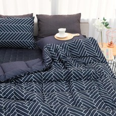 LaMonte 人字紋印花超細纖維寢具組