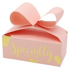 Donna&deco Siren specially 緞帶造型謝禮包裝盒, 淡粉金色, 20個
