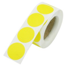 DONNA&DECO 素色圓形貼紙, 黃色的, 1個