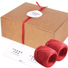 indi.k 現代風禮物盒 5號 6入 + 拉菲草 2入 + 標籤 6入, 牛皮紙, 1套