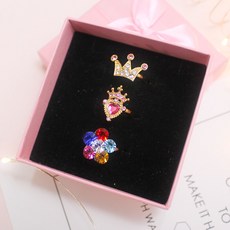 花朵皇冠戒指3入組