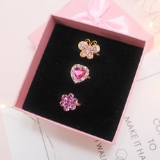 蝴蝶花戒指禮盒3入組