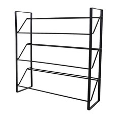 KOXINA 鐵製一體型開放鞋架 黑色, 1個