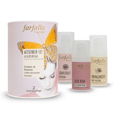 farfalla 面部旅行和禮品套組 潔面 15ml + 面霜 15ml + 凝膠 15ml, 1套