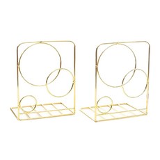 북유럽풍 L자형 북스탠드 작은 물방울 2p, 골드