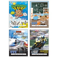 b fancy 綜合線圈記事本80張, 隨機發貨, 4個