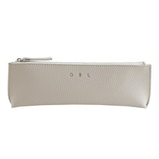 OBL 素色皮革鉛筆盒, 暖灰色, 1個