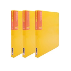 ICON COLLECTION 透明文件夾 40p, 黃色, 3個