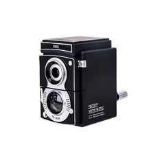 deLi 相機造型削鉛筆機, 黑色的, 1個