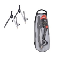 deLi 鉛筆圓規 銀色 EG20402, 3個