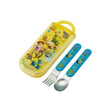 Skater 玩具總動員滑蓋式湯匙叉子組 CC2, 混色, 1套, 叉子+湯匙+盒子