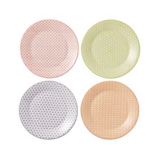 ROYAL DOULTON 皇家道爾頓 粉彩盤4件組 23cm, 1套, 紅色, 紫色, 橘色, 綠色, 請參考詳細說明