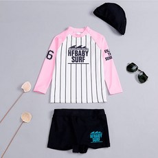 MOMA SONG 孩童條紋防風衣 + 帽子套裝