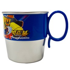 르번 국산 벅스봇 손잡이 스텐 유아동 컵, 혼합 색상, 1개