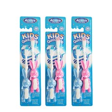 兒童牙刷2入組 兔子, 隨機出貨, 3組, 2支