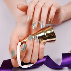 바바코코 블링이지 젤 네일 스티커, 릴렉스 무드, 1개