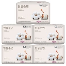 예지미인 한울순면 생리대 날개형, 대형, 18개입, 5개