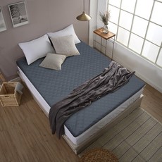 리브맘 7존 누빔 매트리스 메모텍스토퍼, 차콜, 11cm