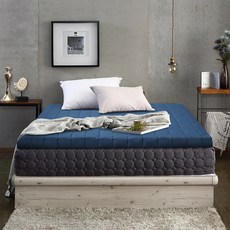 리브맘 세븐존 스퀘어누빔 매트리스, 네이비, 7cm