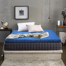 리브맘 세븐존 스퀘어누빔 매트리스, 블루, 7cm