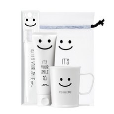 Veganic Baby It's Your Smile 無氟覆盆子牙膏+白色牙刷+杯子+小袋套組, 1組