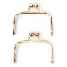 brand yarn 方形錢包用口金, 金子, 2個