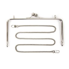 브랜드얀 감성 핸드백 프레임 + 체인세트, 니켈, 1개