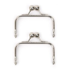 brand yarn 方形錢包用口金, 鎳, 2個