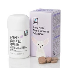 네츄럴굿띵스 퓨어 키즈 멀티 비타민 앤 미네랄 1600mg, 1개, 96g