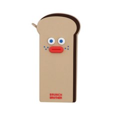 ROMANE Brunch Brother 矽膠筆袋, 吐司, 1個