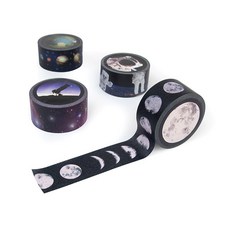 suck UK 宇宙設計紙膠帶 4種組, 混色, 1套
