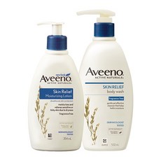 아비노 스킨릴리프 모이스춰라이징 로션 354ml + 바디워시 532ml 세트, 1세트