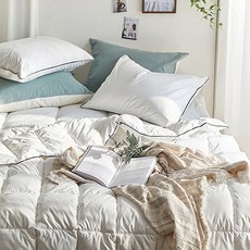 shez Home Theday黑色滾邊高密度纖維棉被寢具組