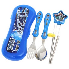 機獸戰記狂野爆發學習筷+湯匙+叉子+餐具盒 PM053, 混色, 1組