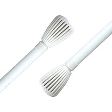 ID優雅的設計有魅力的25mm窗簾桿+支架3入+螺絲釘6入, 白色的
