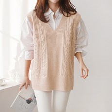 보리맘 꽈배기 임부복 니트 조끼 M848