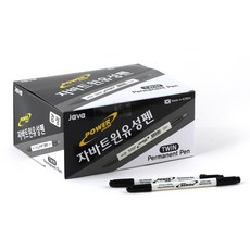 JAVAPEN 雙頭油性筆, 黑色, 144個