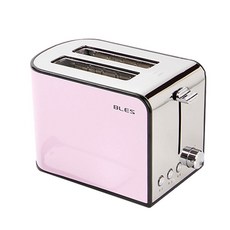 BLES 粉彩金屬電動烤麵包機粉紅色, TP85PK