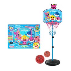 pinkfong 碰碰狐 鯊魚寶寶可調式立式籃球架, 混色