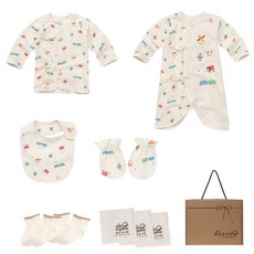 含有機夏季嬰兒禮品套裝 10 件